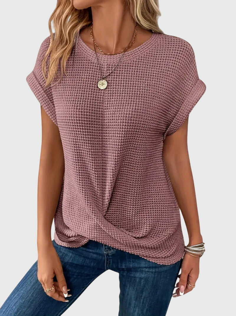 Isa | Elegant Blouse with Crew Neck