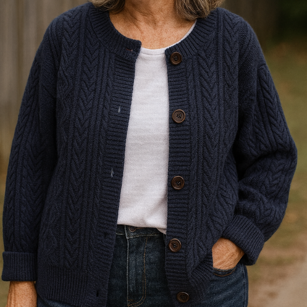Linda | Cable Knit Cardigan