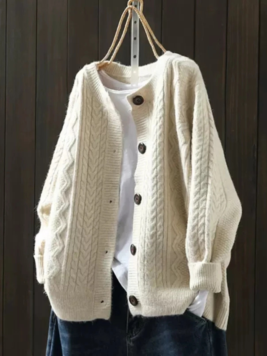 Linda | Cable Knit Cardigan