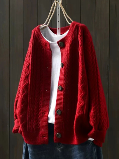 Linda | Cable Knit Cardigan