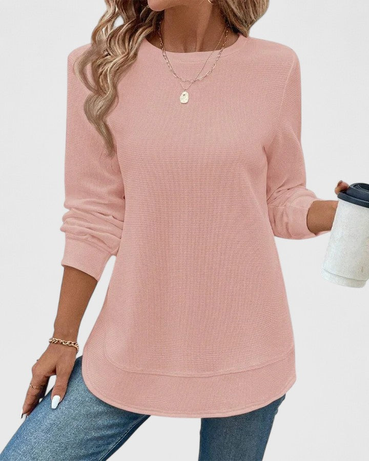 Nadyalyn | Elegant O|Neck Long Sleeve