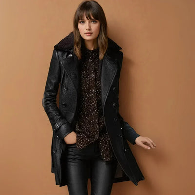 Luna | Classic Leather Coat
