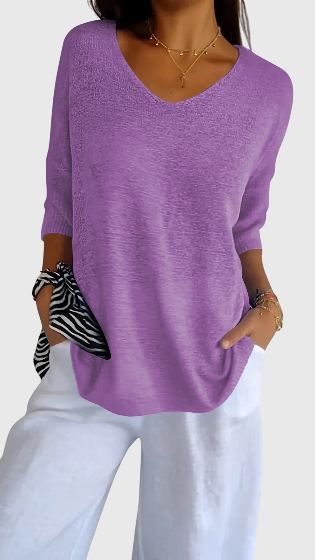 Cassandra | Elegant V|Neck Top