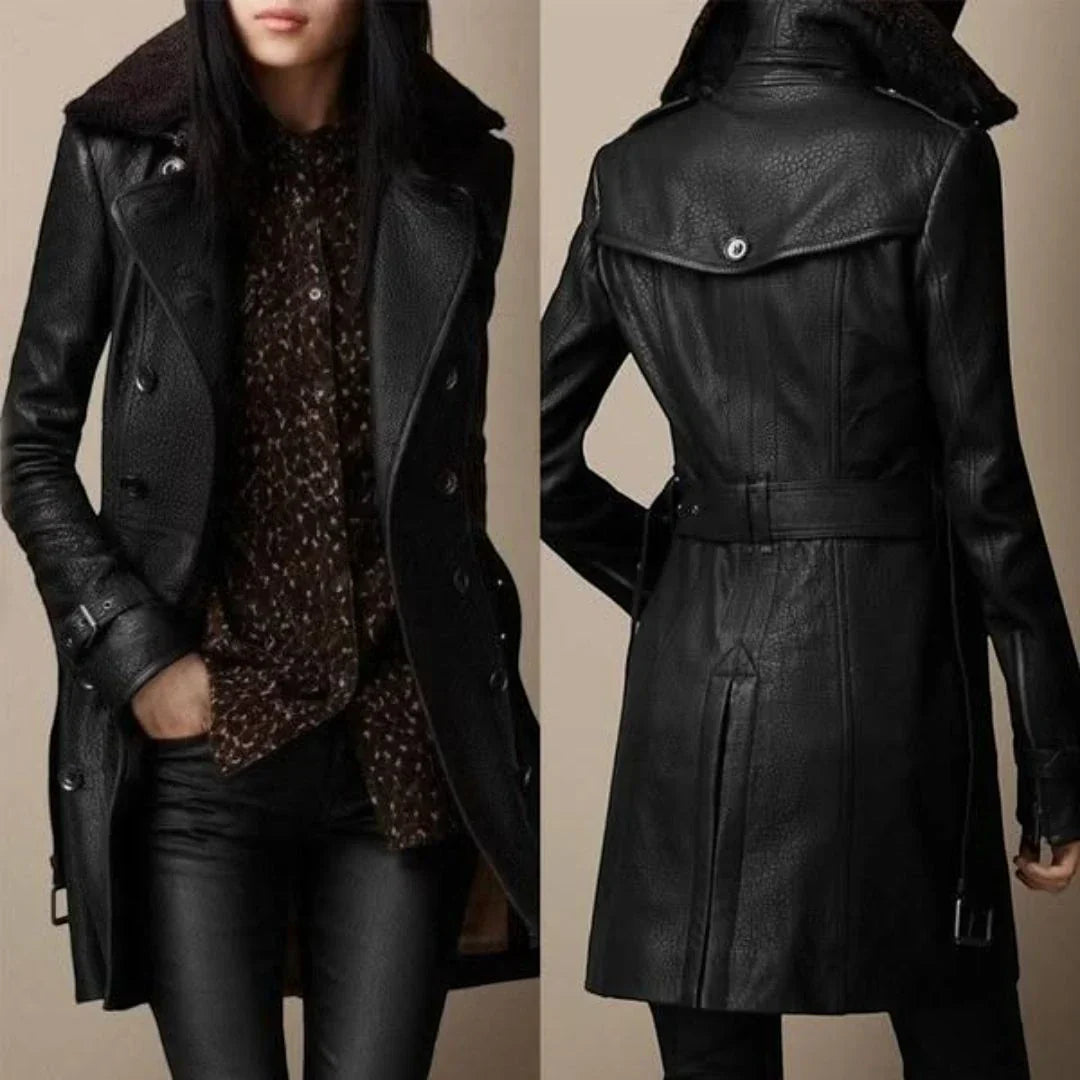 Luna | Classic Leather Coat