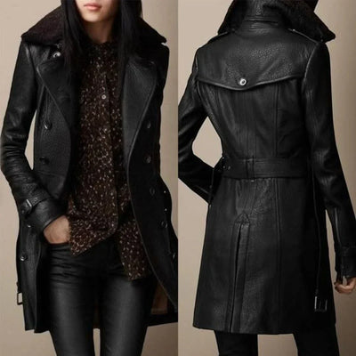 Luna | Classic Leather Coat