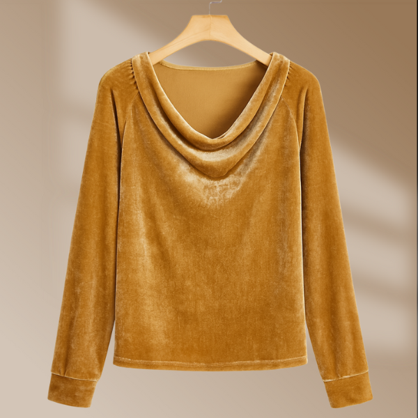 Ava | Long Sleeve Velvet Top