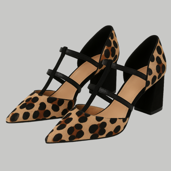 Maria | Pointed Toe Leopard Print Heels