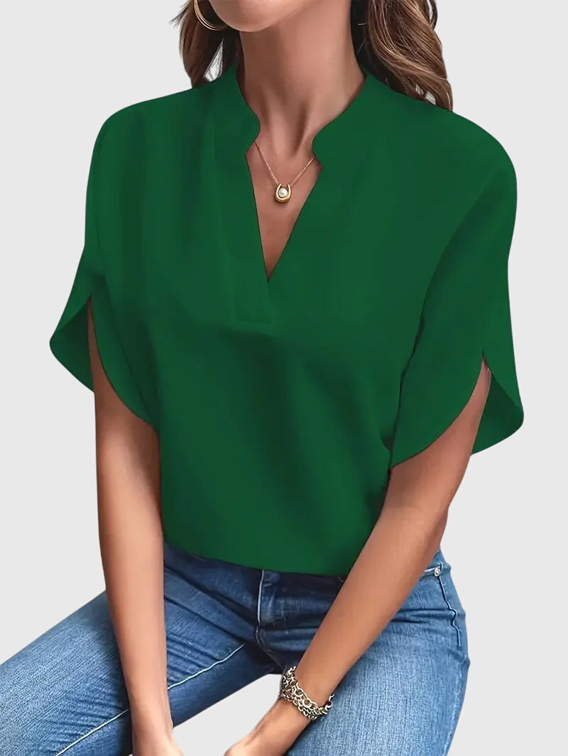 Beatrix | Soft and Elegant V|Neck Shirt