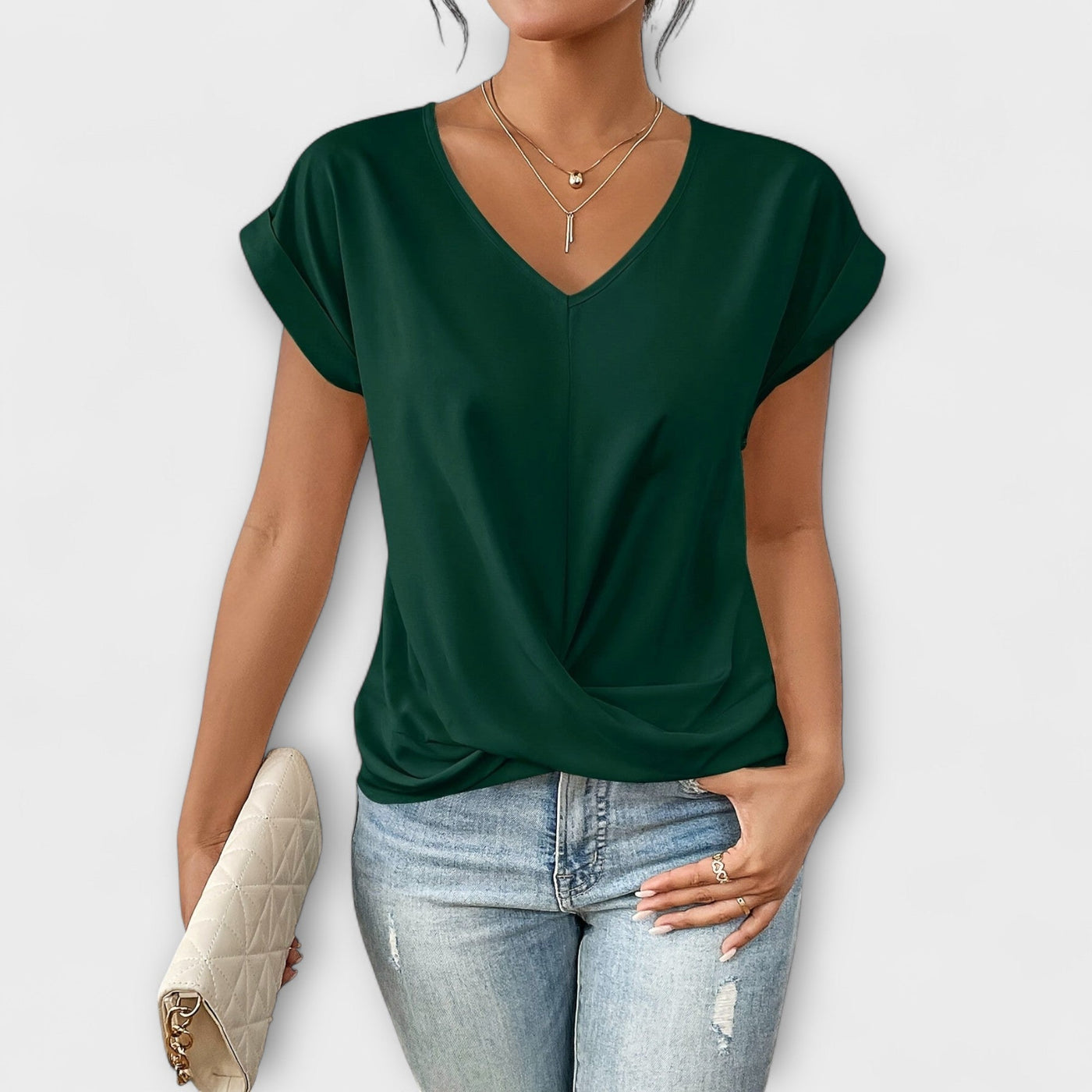 Carlinda | Elegant V|neck Top