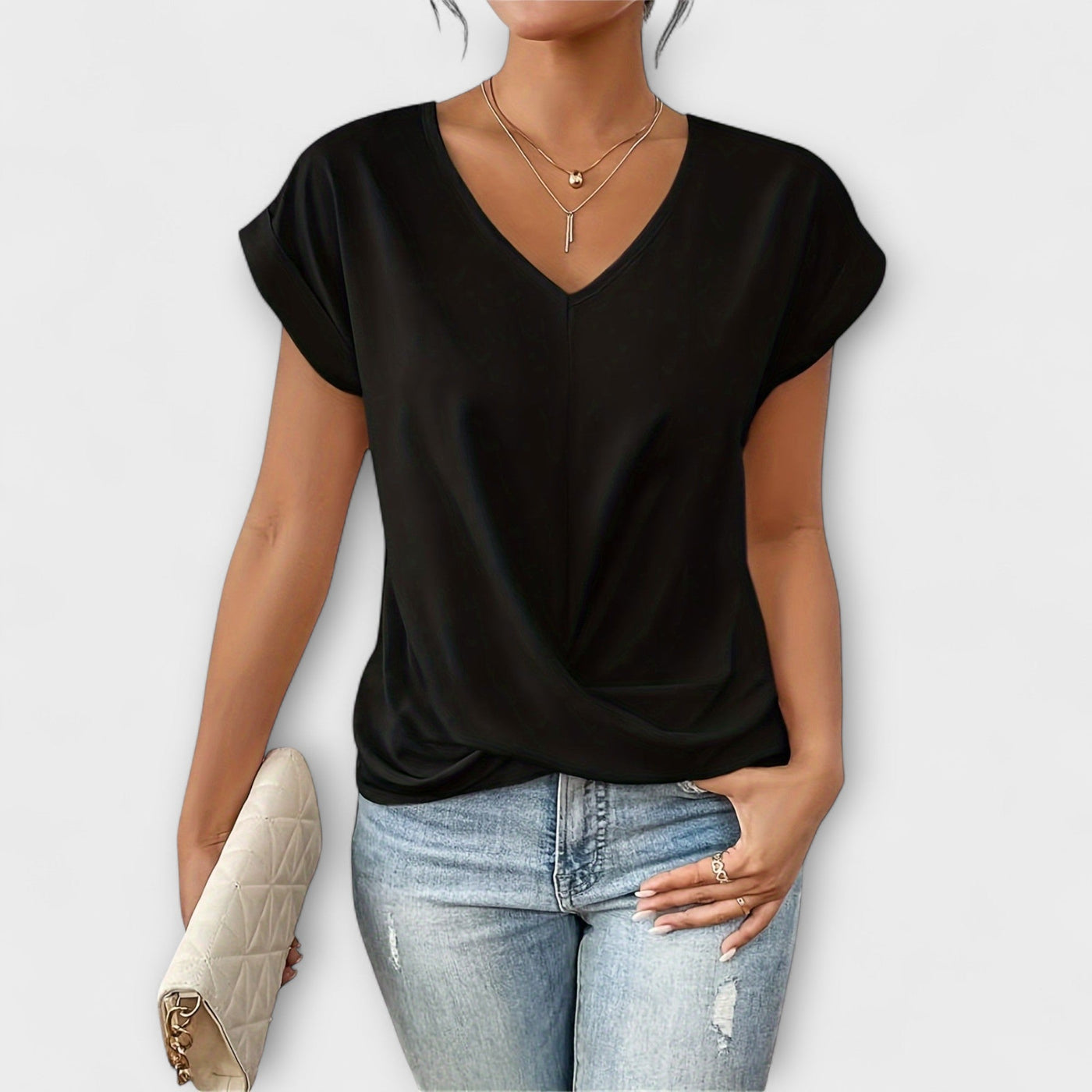 Carlinda | Elegant V|neck Top