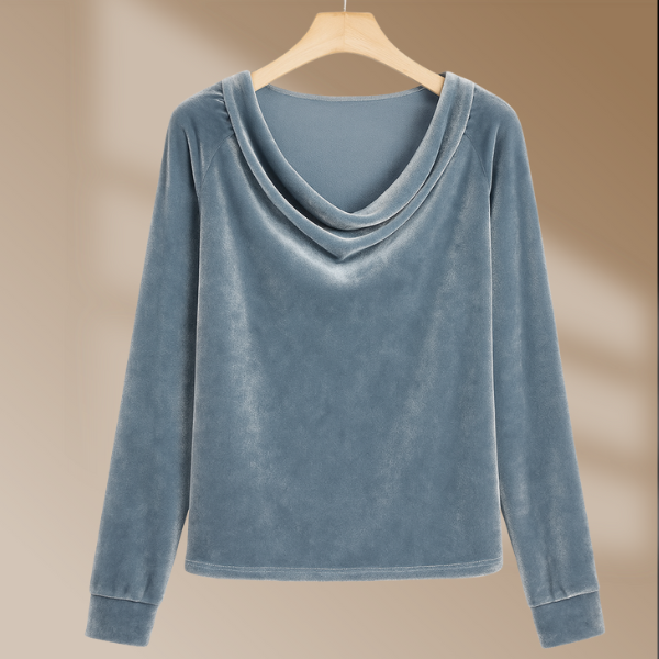 Ava | Long Sleeve Velvet Top