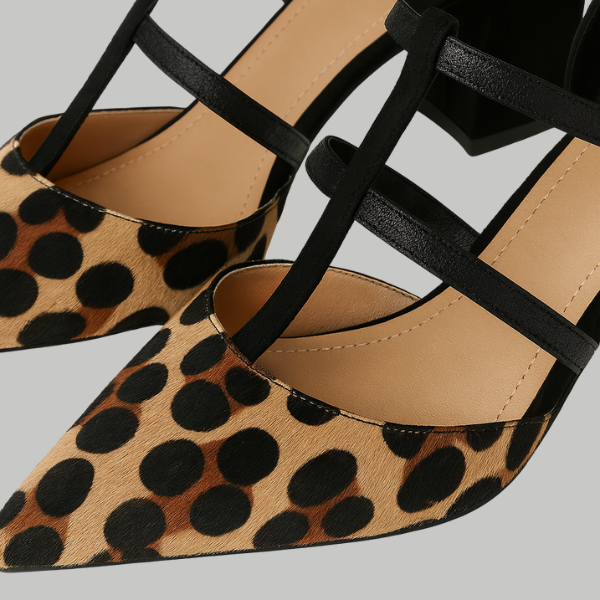 Maria | Pointed Toe Leopard Print Heels