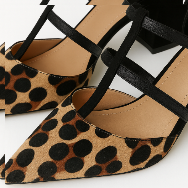 Harper | Leopard Strap Ballet Heels