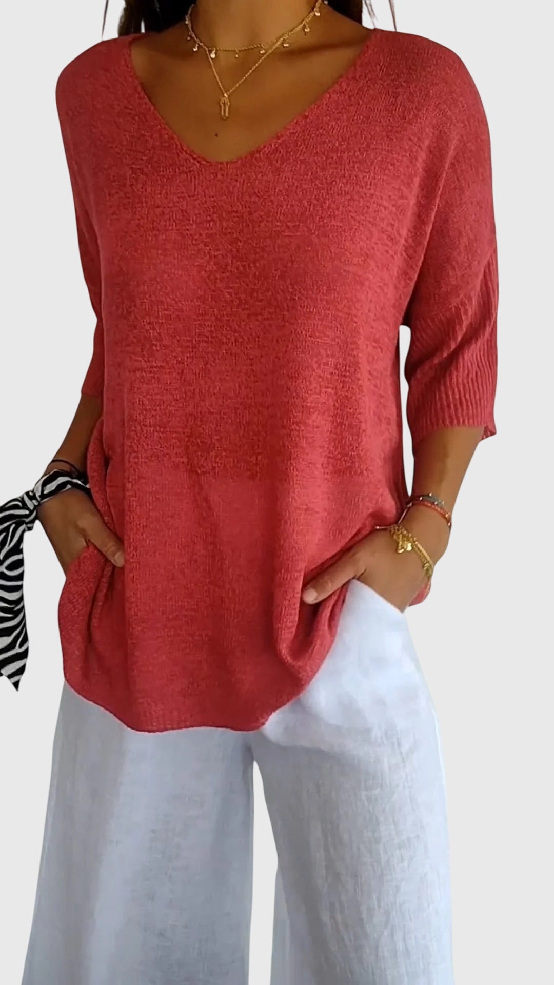 Cassandra | Elegant V|Neck Top