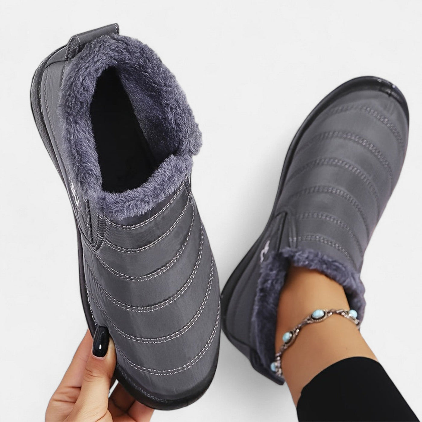 Victoria | Warm Winter Slip-On Boots