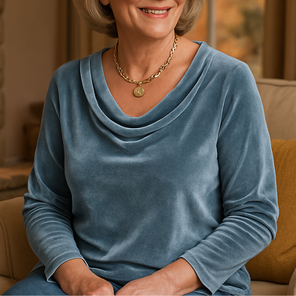 Ava | Long Sleeve Velvet Top