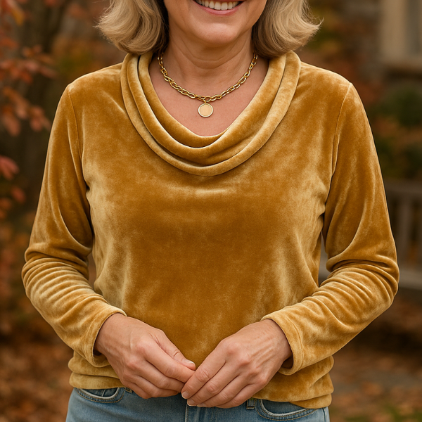 Ava | Long Sleeve Velvet Top