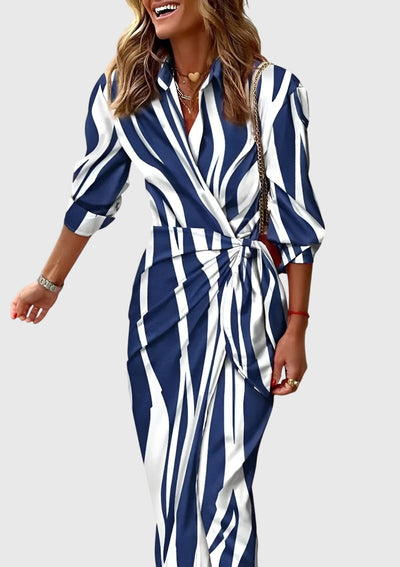 Everly | Elegant Wrap Dress with Print