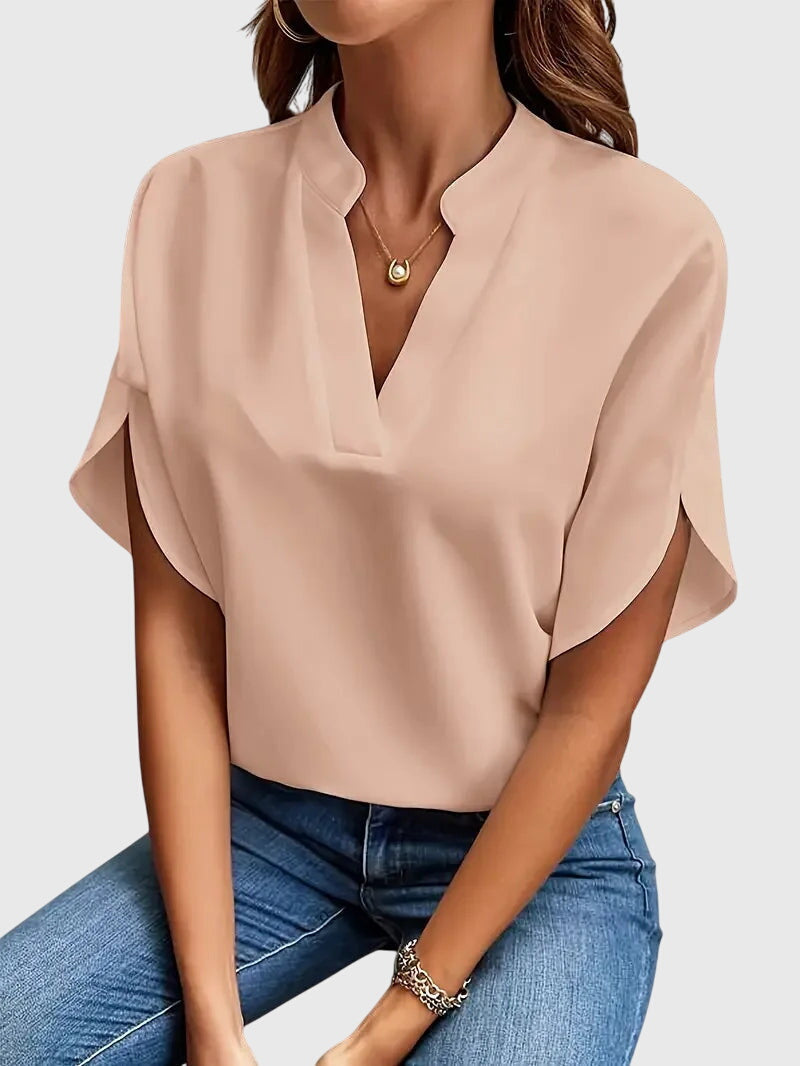 Beatrix | Soft and Elegant V|Neck Shirt