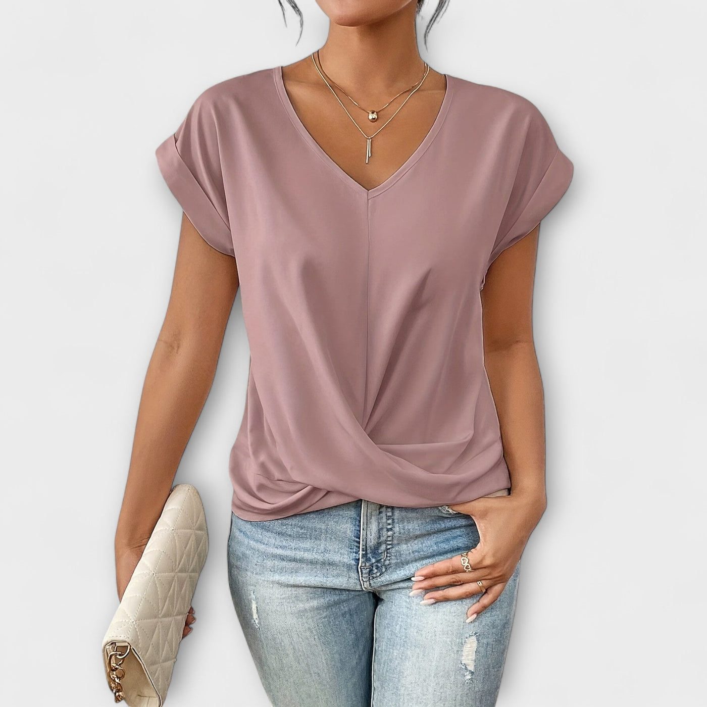 Carlinda | Elegant V|neck Top
