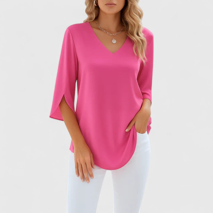 Violetta | Sophisticated V|Neck Blouse