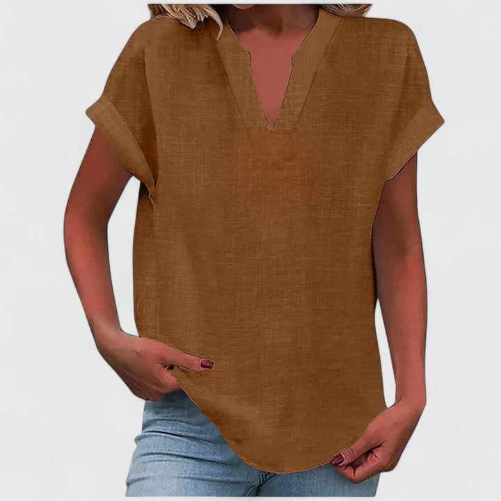Xavinah | Comfortable V|Neck Blouse