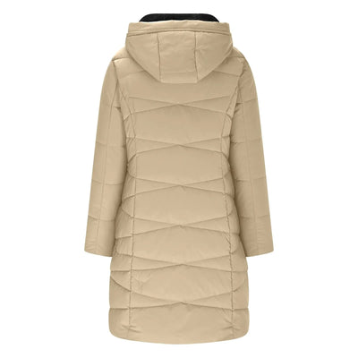 Florentina Long Quilted Hooded Coat