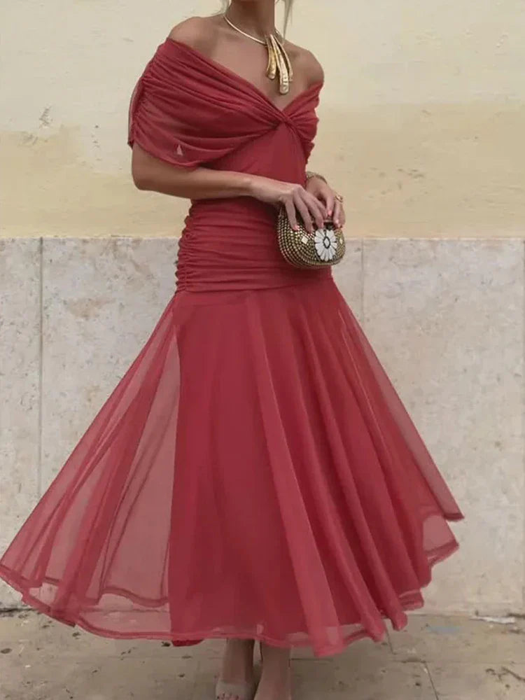 Isabelle | Elegant Dress With V-Neckline