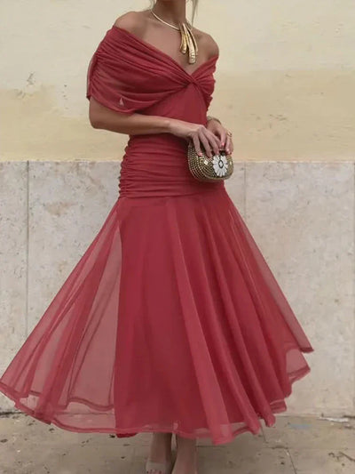 Isabelle | Elegant Dress With V-Neckline