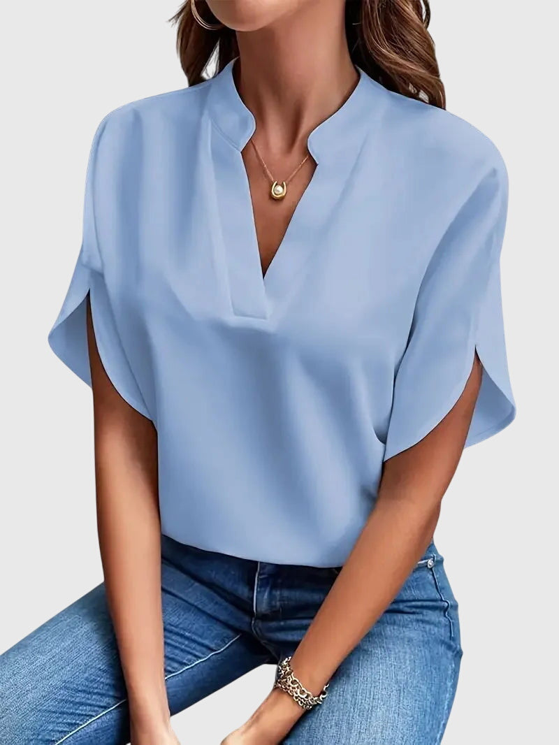 Beatrix | Soft and Elegant V|Neck Shirt