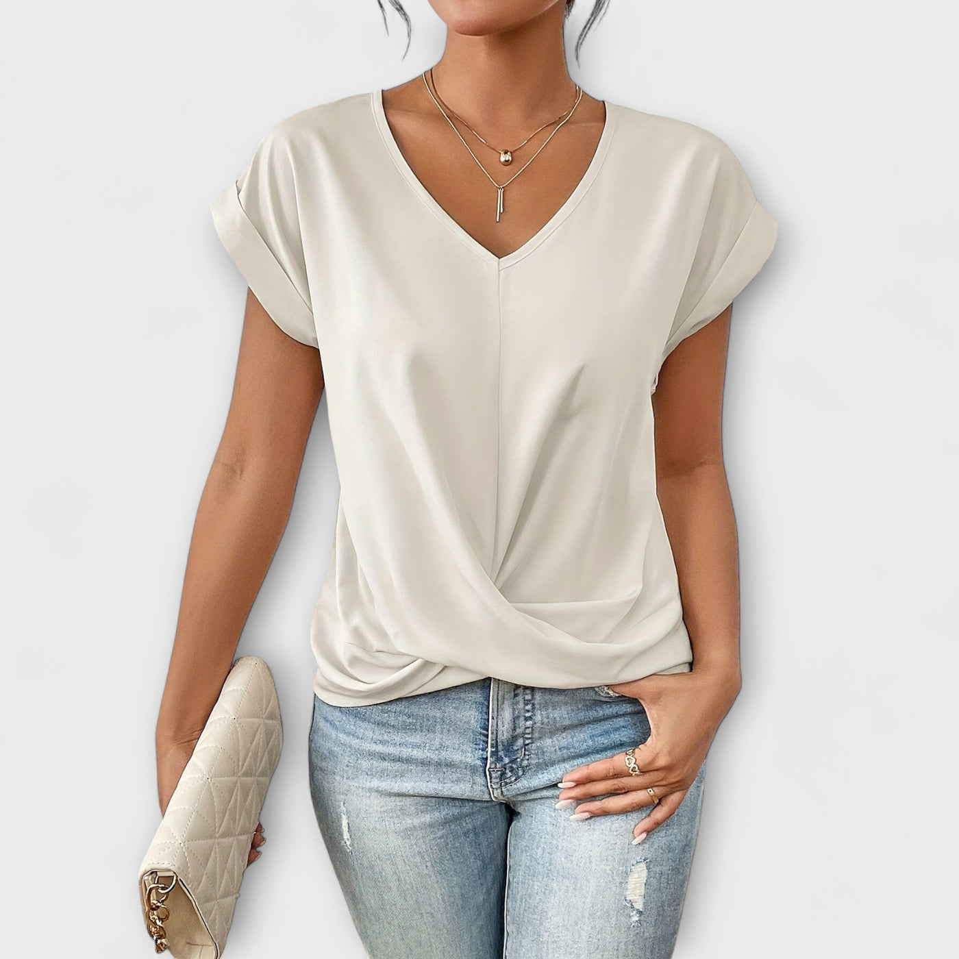 Carlinda | Elegant V|neck Top
