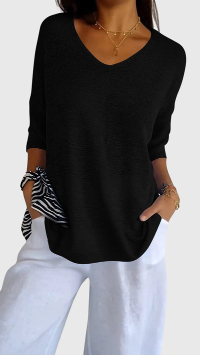 Cassandra | Elegant V|Neck Top