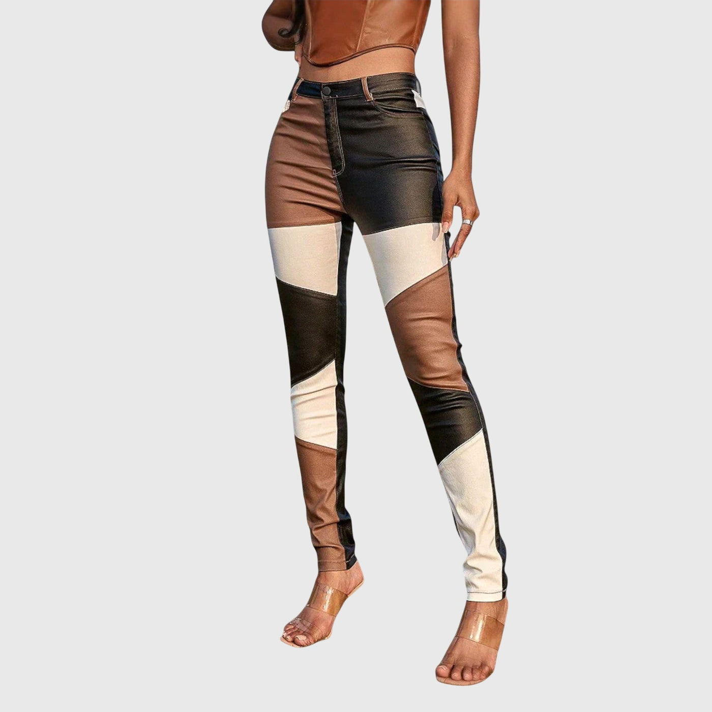 Calliope | Tube Pants with Color Block Pattern